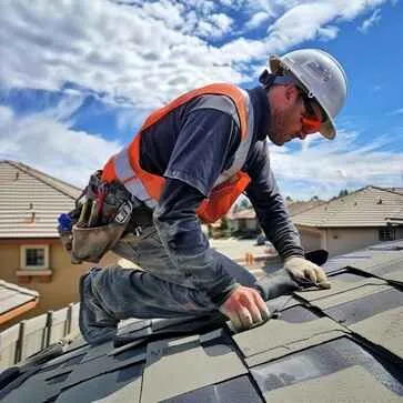 Shingle Masters roofer doing shingle roof repair