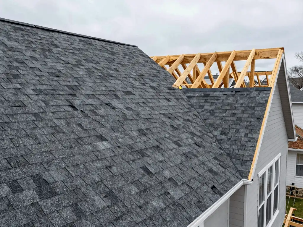 Image showing Details of a shingle roofing in Queen NY Residential home