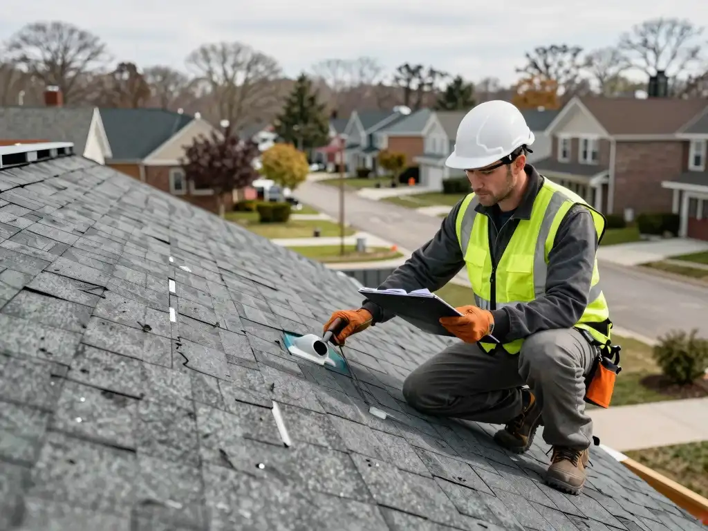 Professional Roofers doing Shingle roof checking in Queens NY